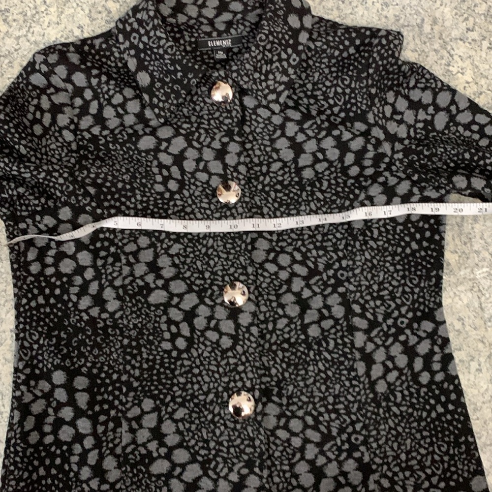 Elementz Animal Print Jacket Blazer Blouse - Picture 6 of 11